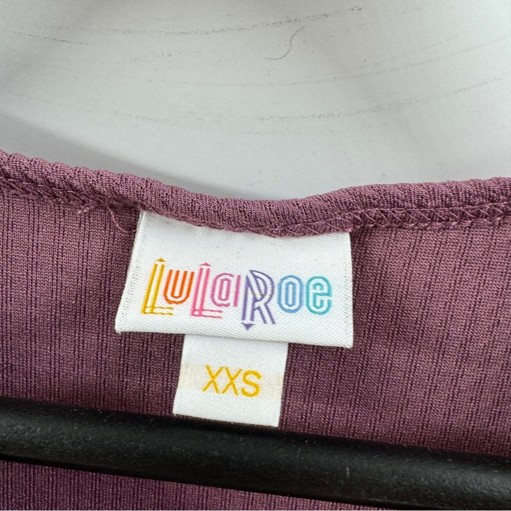 LuLaRoe Irma Textured Purple Tunic Top Size XXS NWT - Picture 5 of 7